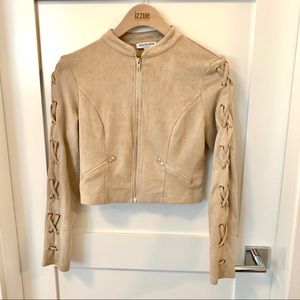 Fashion Nova Suede Cropped Jacket